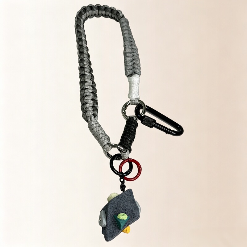 Tung Sung Eight-Pointed Rock Pendant Handmade Climbing Keychain Bag Strap Backpack Decoration