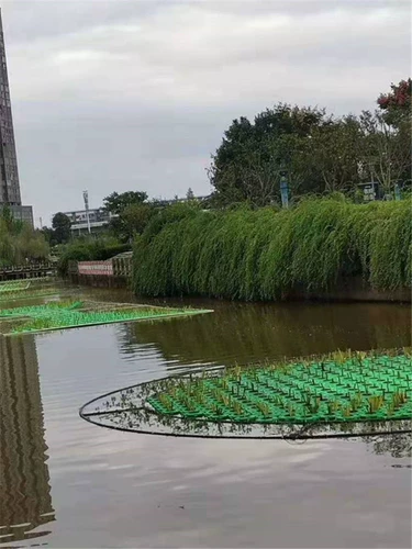 Экологический ландшафтный дизайн плавучих островов улучшает искусственное растение посадка цветочного горшка биологическая поверхность воды Зеленый ландшафт качество воды и водный
