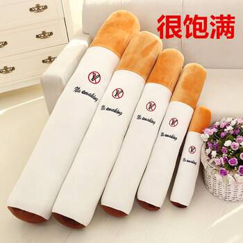 Stuffed Toy Cigarette Pillow Cigarette Smoking Cessation Cylindrical Long Sleeping Pillow Doll Doll Birthday Gift for Men and Women