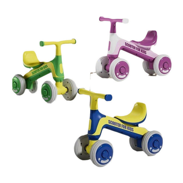 Baby Four-Wheel Sliding Toy Walker for Toddlers, 3-Year-Old Sliding Balance Bike for Kids