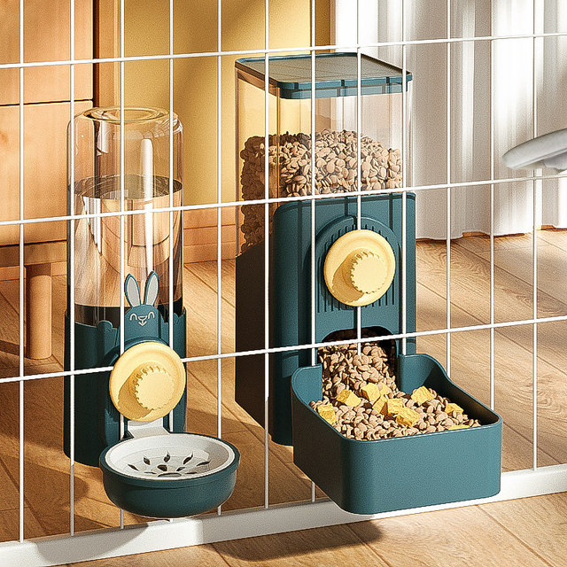 Totoro and Squirrel Automatic Feeder Golden Bear Guinea Pig Guinea Pig Special Food Bowl Drinking Fountain Anti-Knock over Lunch Box Bowl