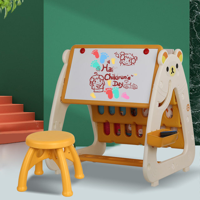 Children's Drawing Board Bracket Type Bookshelf Picture Book Simple Drawing Board Small Table Small Blackboard Home Toddler Sketch Manufacturer