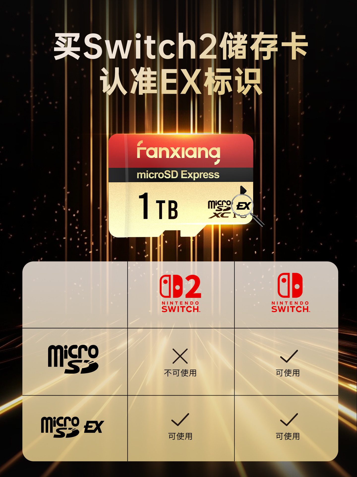 Fanxiang Memory Card 256g High-Speed Switch-Specific Storage Sd Card Drone Camera 1t Memory Card Km800