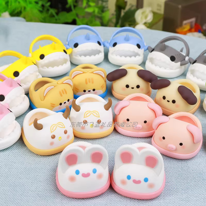 20cm Cotton Doll Shoes, Shark Slippers, Piggy Cat Rabbit Soft Rubber Shoes, Sneakers, Doll Accessories Shoes