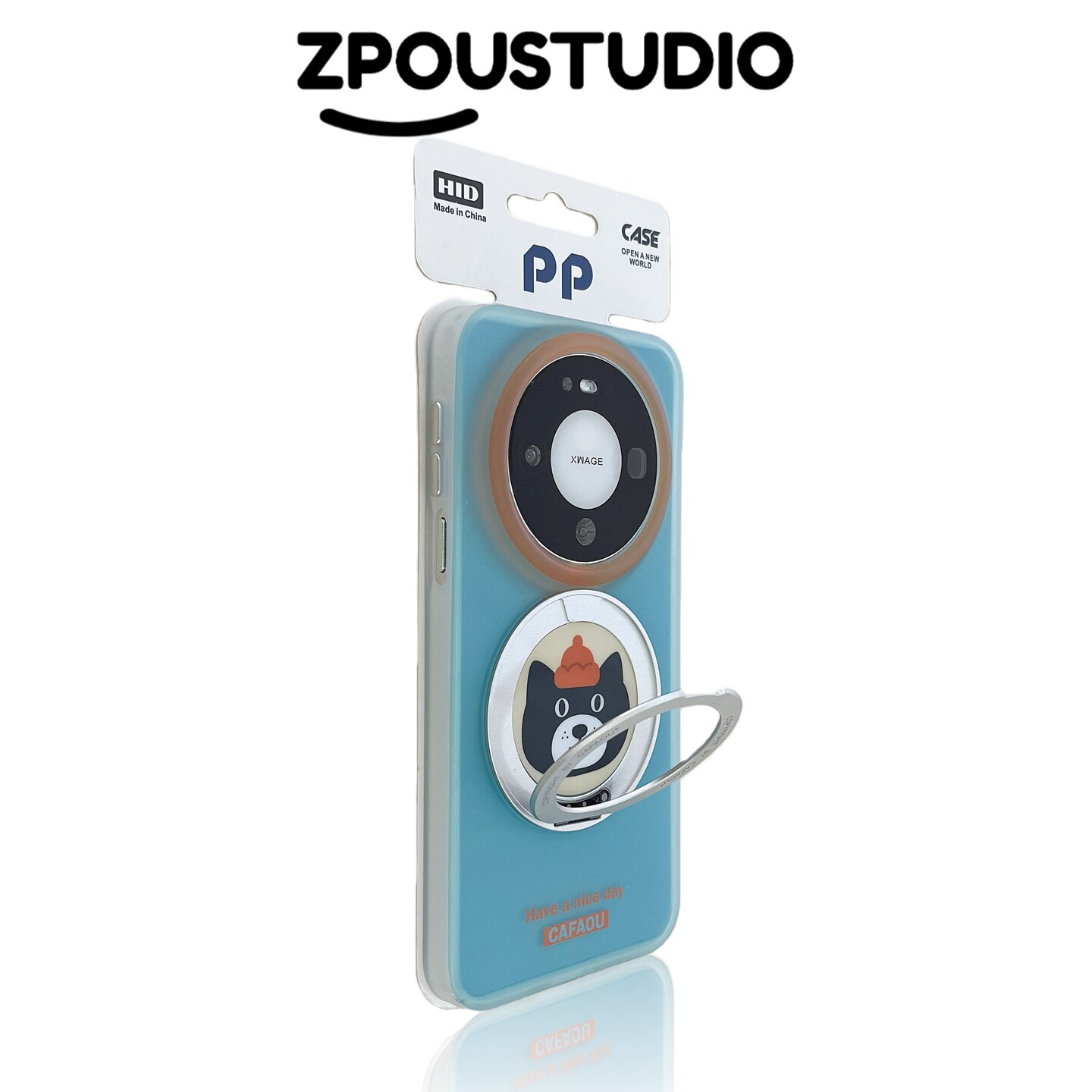 Suitable for the New Huawei Phone Case Mate80Promax Cute Mate70Pro+ Cartoon Jellycat West Highland Penguin Mate60Pro+ Protective Cover 360-Degree Rotating Stand Case