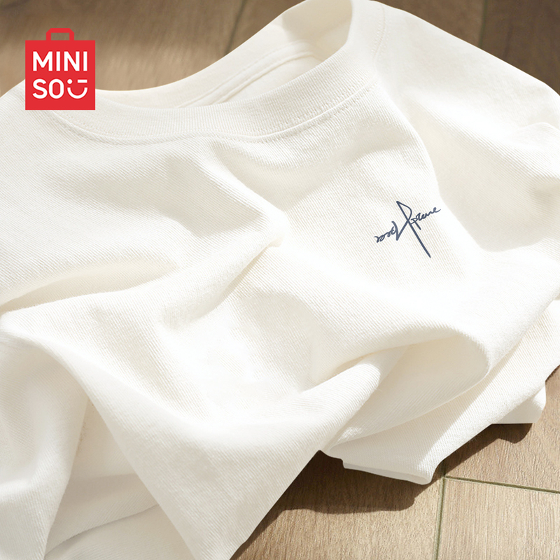 Miniso Quick-Drying T-Shirt for Women 2026 New Summer Sun Protection Cover-Up Women's Cool Sports Wear Ice Silk Short-Sleeved D