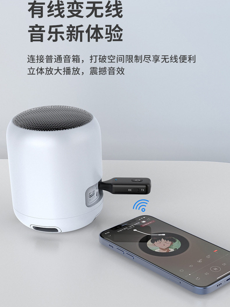 Universal Bluetooth Receiver and Transmitter Car Audio Adapter Aux Professional for Tv Speakers Wireless Headphones