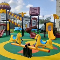 Kindergarten seesaw community park square childrens room outdoor rocking horse amusement facility double spring rocker
