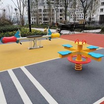 Outdoor childrens double seesaw park square community kindergarten outdoor cartoon animal spring rocking horse fun