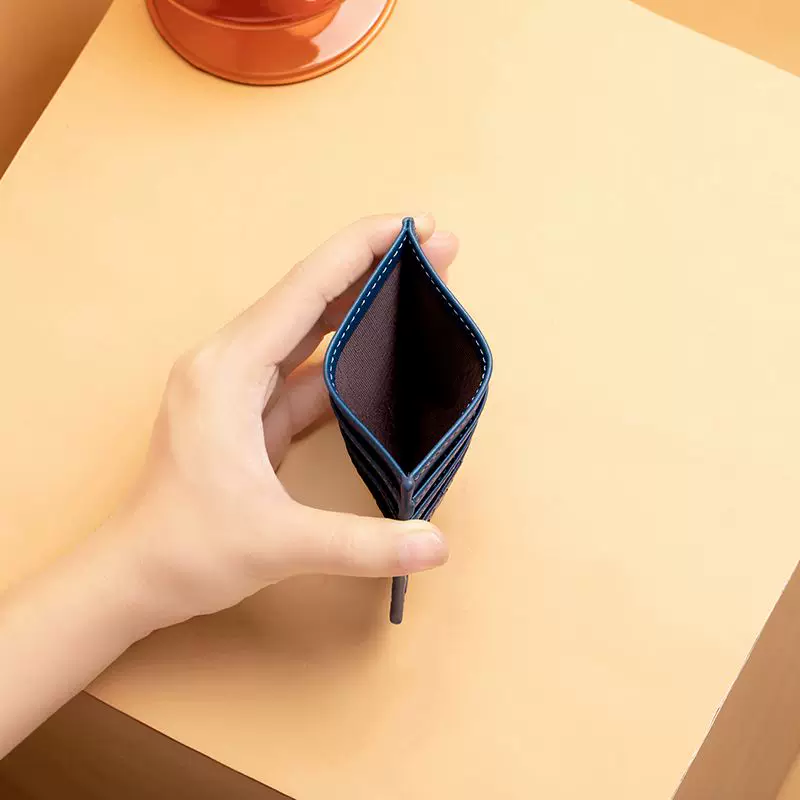 Плетёный держатель для карт, ультратонкие компактные двусторонние карточки для мужчин и женщин, натуральная кожа
