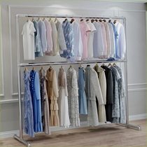 Xinjiang thickened galvanized steel clothes drying rack floor-standing vertical indoor and outdoor balcony two-layer clothes rack for upper and lower clothes