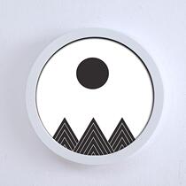 European wall-mounted simple round photo frame density board picture frame round photo frame photo wall combination round frame customization