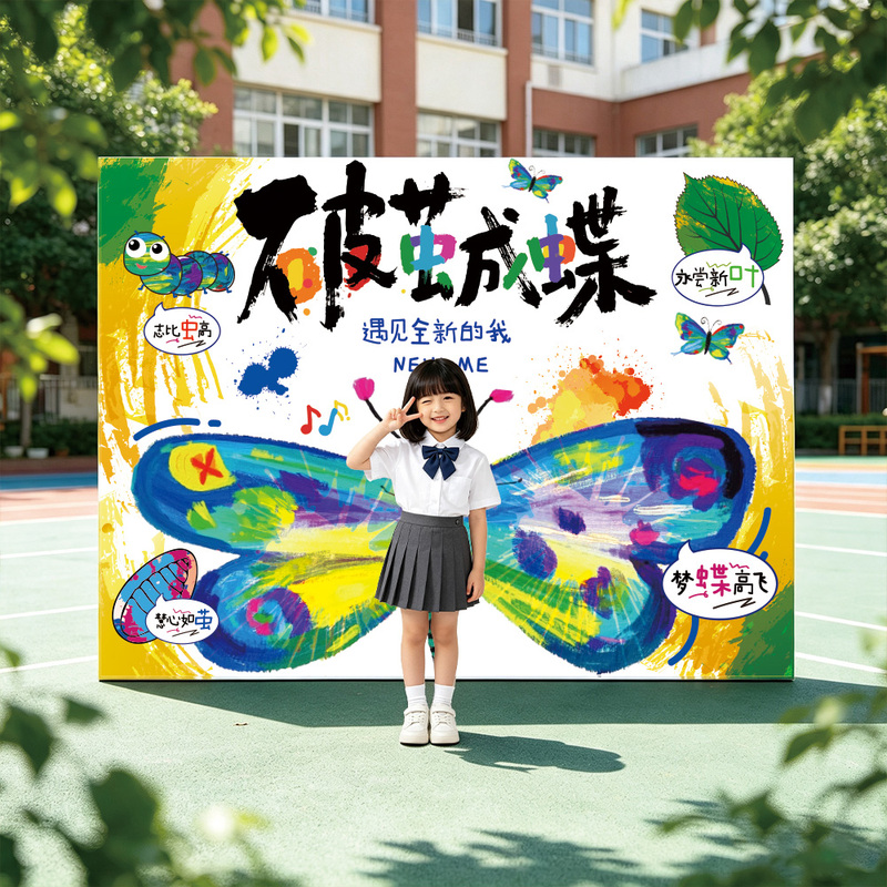 In September 2026, the School Will Start a New Chapter with a Butterfly-Themed Kindergarten and Elementary School Atmosphere Decoration Package, Including Photo-Ready Kt Boards