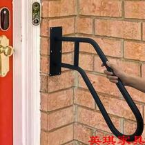 Simple handrail wall hanging wrought iron staircase metal handrail doorway stair railing outdoor stair protective railing