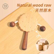 Crop ZOWOO baby newborn baby can chew rattle diy wooden childrens comfort toy hand rattle