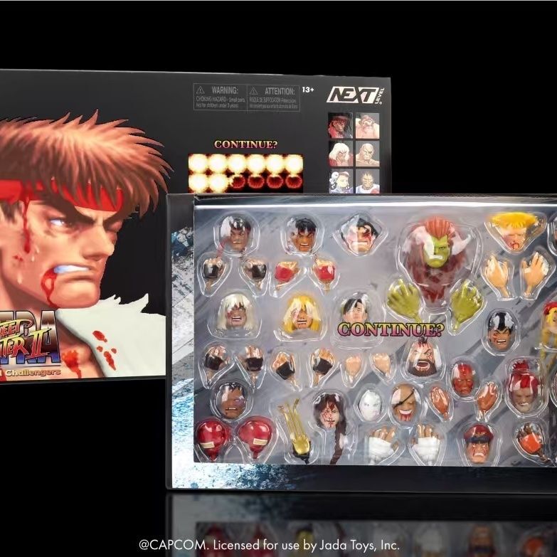 Authentic Street Fighter Series Figure Model Display Piece Jada Street Fighter Sdcc Defeated Head Sculpt Expression Pack Accessories