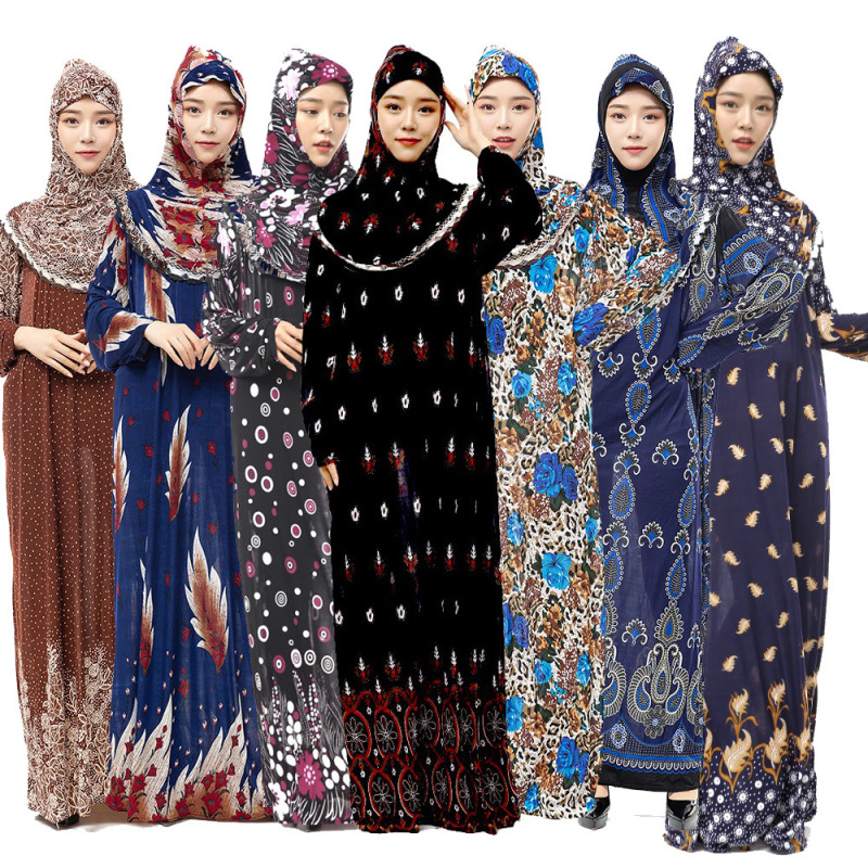 Clothing Factory Prayer Robe for Women, Floral Robe, African Robe for Women