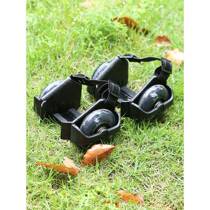 2024 new adult star roller skates smooth wheels with auxiliary wheels PU hot roller skates four-wheel heely shoes pulleys