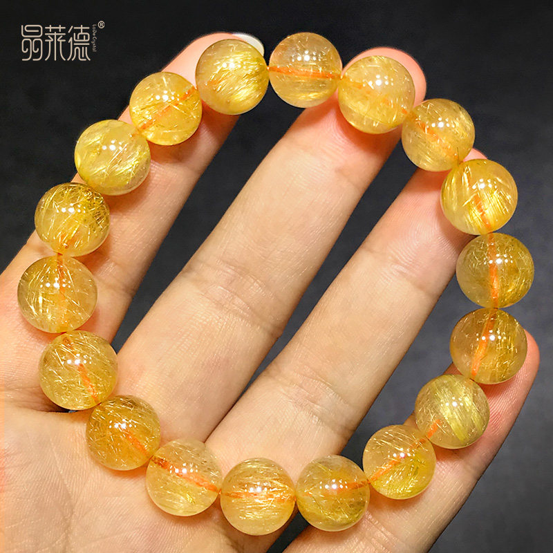 One thing, one picture: natural yellow hair crystal gold  display picture 2