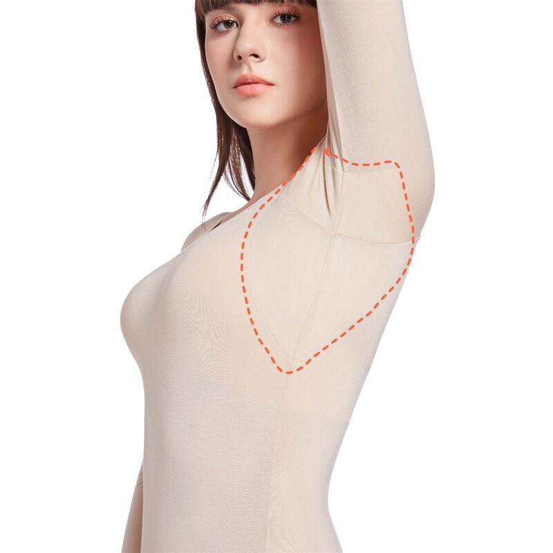 Long-Sleeved Underarm Sweat-Absorbing Clothing, Enlarged Sweat Barrier, Anti-Odor, Breathable, Lightweight Sweat Barrier Pad, Cotton Anti-Armpit Sweating Sweat-Absorbing Patch