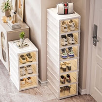 Japan imported MUJIE shoe cabinet shoe storage artifact space-saving installation-free transparent simple boot shoe box rack