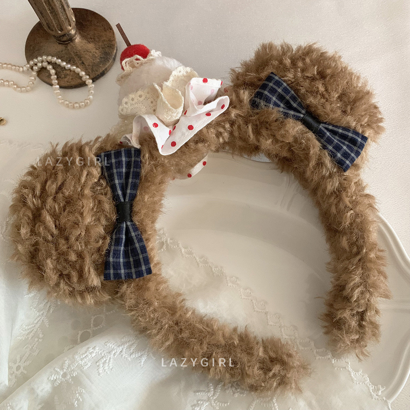 Blogger Recommendation ~ Cute Plush Bear Headband for Women, Winter Warm Headband, Fluffy Hair Accessory, Korean Style (Instagrammable)