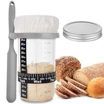 bd Ai Sourdough Starter Jar Kit -Sourdough Jar with Marke