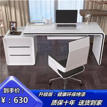 Computer desk desktop home small apartment bedroom simple paint study desk white notebook simple desk
