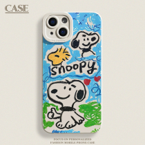 High-end sense suitable for Apple 15promax mobile phone case new iphone14 funny 13pro graffiti Snoopy 12 cute 11 simple 8plus creative 7 all-inclusive x card
