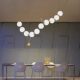 Postmodern restaurant glass ball chandelier designer necklace shape lamp creative clothing store window chandelier