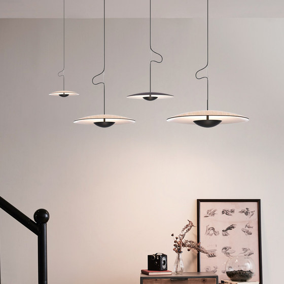 Danish Designer Single Restaurant Chandelier Scandinavian Modern Simple Accessible Luxury Art Hat Flying Saucer Led Chandelier