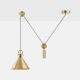 Nordic Post-Modern Dining Room Chandelier, Creative Adjustable Pulley, Minimalist Bedroom Bedside Gold Decorative Personality Chandelier