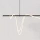Designer Art Restaurant Island Bar Chandelier Modern Minimalist Nordic Sales Office Arc Line Exhibition Hall Chandelier
