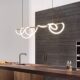 Nordic Creative Designer Island Chandelier Modern Minimalist Art Restaurant Bar Light Luxury Long Strip Lamp