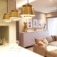 Nordic Restaurant Golden Chandelier, Simple Post-Modern Bedroom Bedside Lamp, Creative and Stylish Dining Table Bar Chandelier