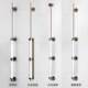 Modern Minimalist Creative New Glass Background Wall Lamp New Chinese Style Designer Hotel Corridor Cylindrical Long Pole Wall Lamp