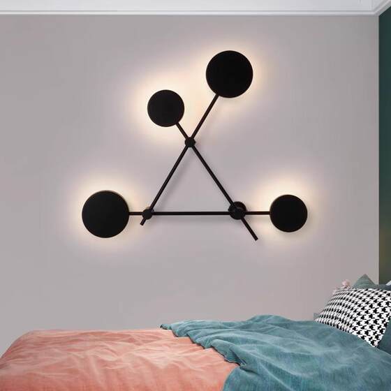 Nordic minimalist bedside wall lamp aisle corridor staircase wall lamp bedroom living room background wall lamp creative simple lamps