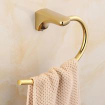 Xinjiang Tibet light luxury golden towel ring shower room hand towel hanger round Nordic bathroom hair