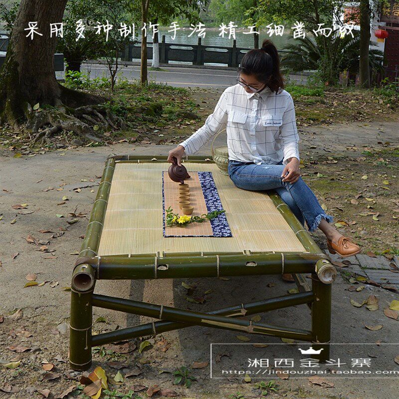 湘西传统手工竹凉床&竹桌椅:穿越千年的清凉享受,带你领略东方美学的魅力!-公园桌-淘宝好物网