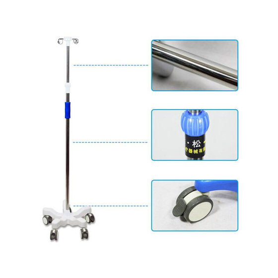 바퀴 달린 용품 후크 주입 스탠드 휴대용 모바일 복막 투석 유체 교수형 막대 병원 스테인레스 스틸 클리닉 홈 선반