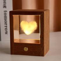 Crystal cube ornaments luminous gifts customized 3D internally carved night light souvenirs solar system astronaut cloud gifts