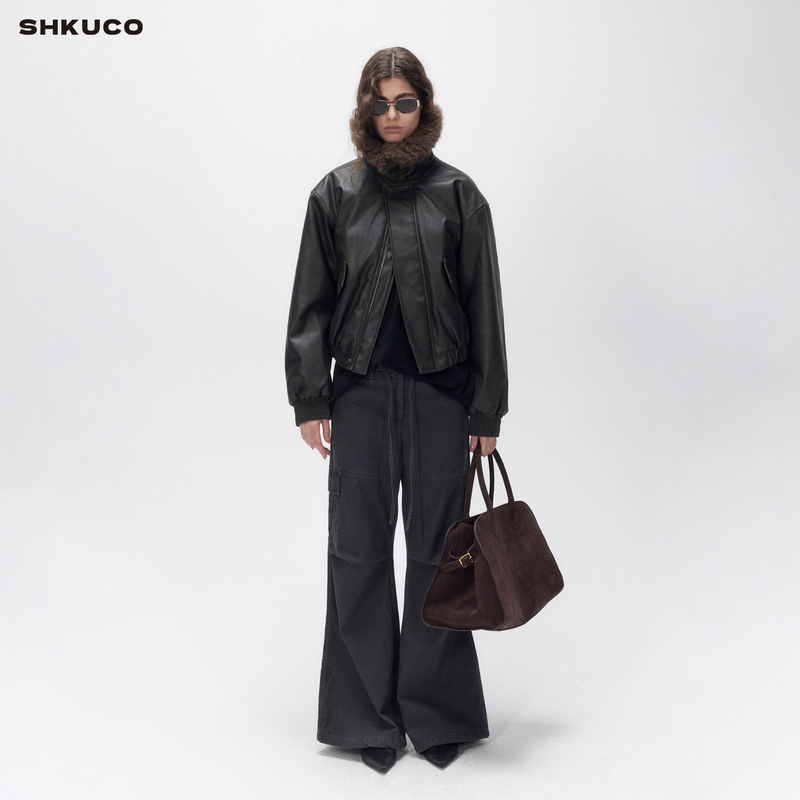 Shkuco No.5 Old Money Style Blows into Winter Classic Retro Powerful Eco-Friendly Fur Short Jacket