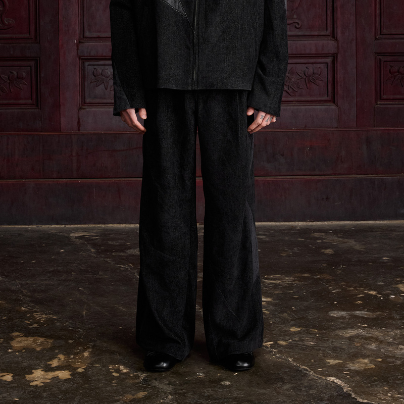 Namdzong'Empress Flower' Men's New Chinese-Style Hidden Bone Structure Dress Pants for Commuting and Casual Wear