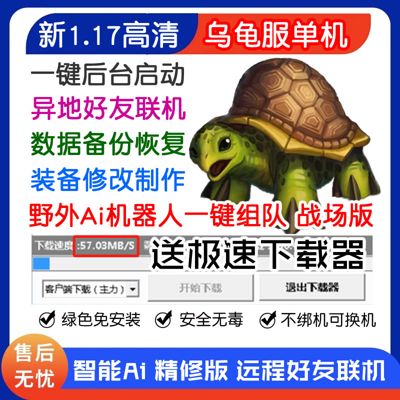 Level 60 1.171 Turtle Armor World of Warcraft Wow Single Player Version/Remote Play/Smart Ai Companion Play with Gm Access