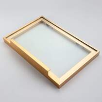 Cabinet door wardrobe handle glass pole frame custom-installed luxury narrow door display cabinet with aluminum alloy cabinet edge simple and light