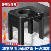 The toilet stool for the elderly and pregnant women can sit on the toilet stool. The toilet can be changed from squatting to sitting in the toilet. Mobile toilet toilet seat.