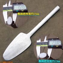 Handmade stainless steel brick knife round head double-sided brick knife thickened masonry knife oval handle trowel knife spring all-steel fish spine brick knife