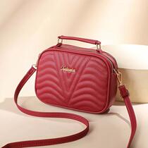 Womens Crossbody Bag Womens Small Square Bag Womens Versatile PU New Style High-end Horizontal Fashion Soft Shoulder Bag 2024