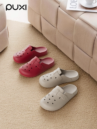 Puxi 2025 new home Baotou Birkenstock shoes for women summer soft-soled anti-odor mute garden sandals and slippers anti-slip