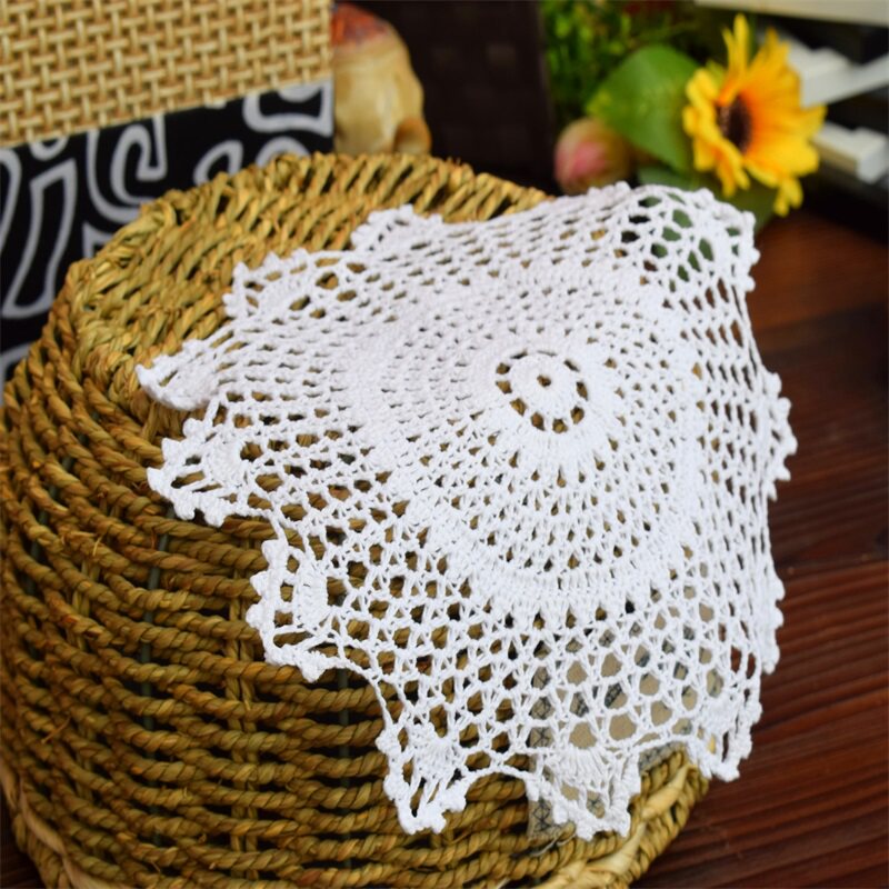 Special price foreign trade original single pure cotton handmade crochet round universal cover towel teapot cushion dish cushion dining cushion cup cushion vase cushion